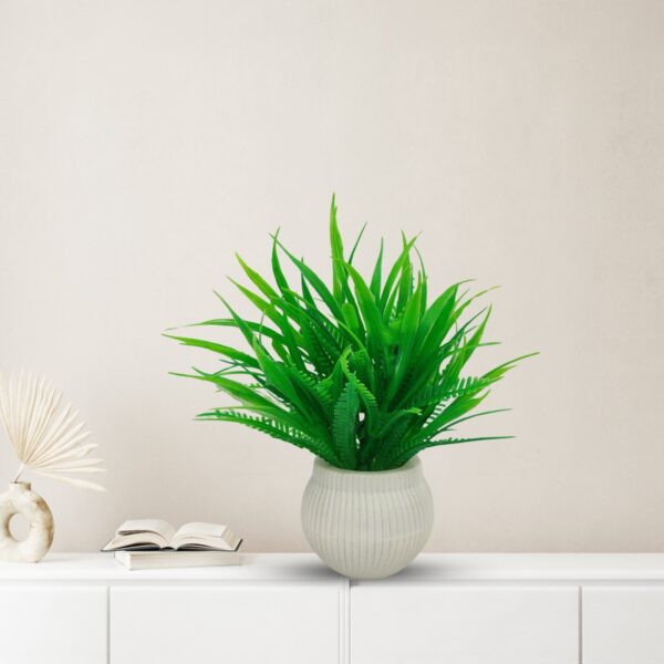 Mini Artificial Flower Decoration Piece | Green Faux Plant for Home Office Desk Shelf Indoor Aesthetic Decor & Low Maintenance Greenery Accent - Image 2