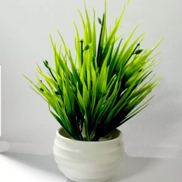 Mini Artificial Flower Decoration Piece | Green Faux Plant for Home Office Desk Shelf Indoor Aesthetic Decor & Low Maintenance Greenery Accent - Image 3