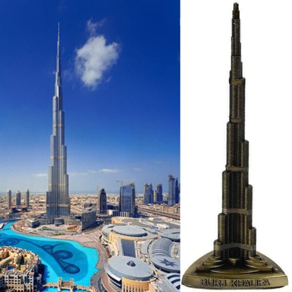 Burj Khalifa Model Antique Famous Monuments Statue Model Figurine Burj Khalifa Decoration - Image 4