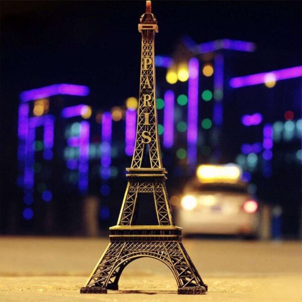Metal Eiffel Tower Famous Landmark Building 4 inch 6 inch 9 inch Sizes | Paris Eiffel Tower Metal Statue For Home & Office Decoration - Image 5