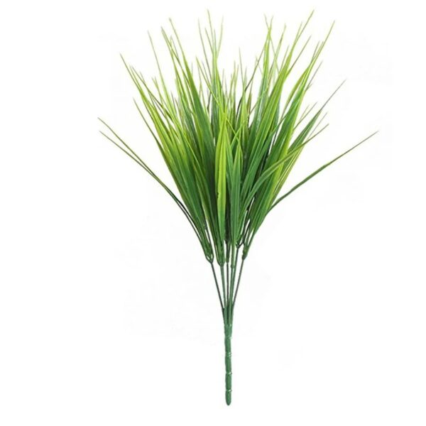 Artificial Plants Fake Plastic Greenery Shrubs Wheat Grass Bushes | Flowers Filler Outside Home Garden Office Decoration Branches Green Grass Artificial Plants Plastic Fake Flower - Image 2