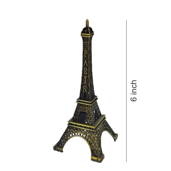 Metal Eiffel Tower Famous Landmark Building 4 inch 6 inch 9 inch Sizes | Paris Eiffel Tower Metal Statue For Home & Office Decoration - Image 2